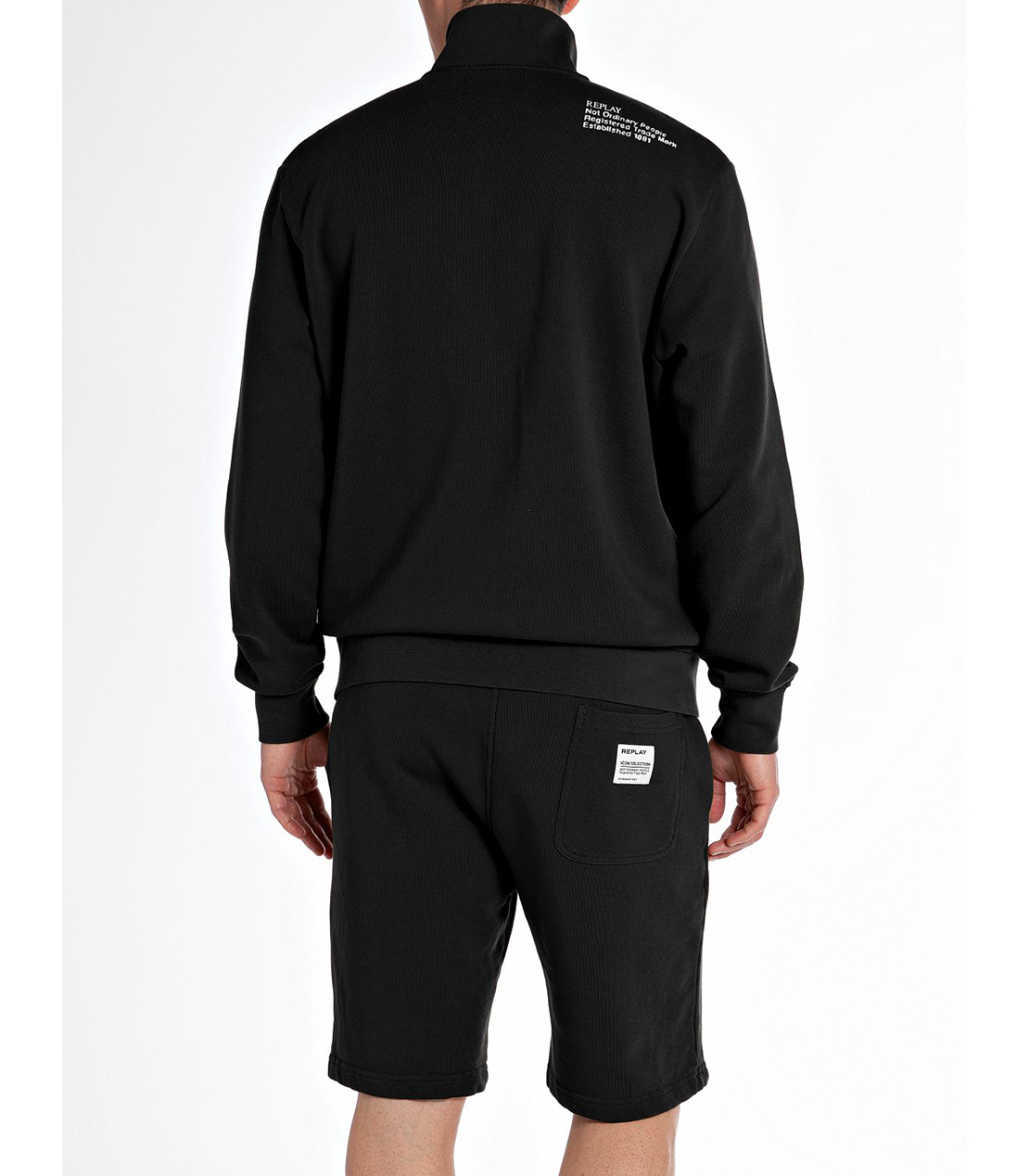 フルジップハイネックスウェットシャツ 詳細画像 ブラック 2